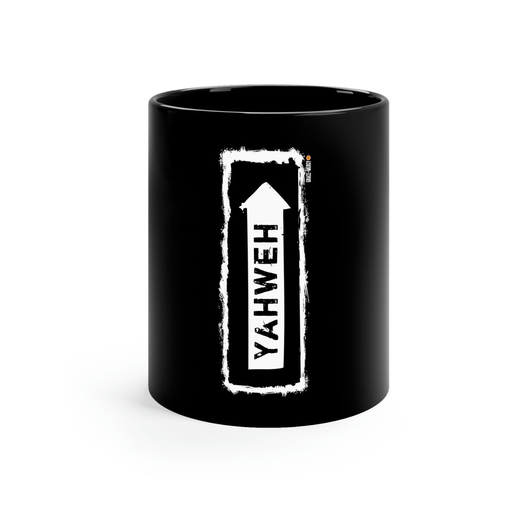 11oz Black Yahweh Mug (Vertical)