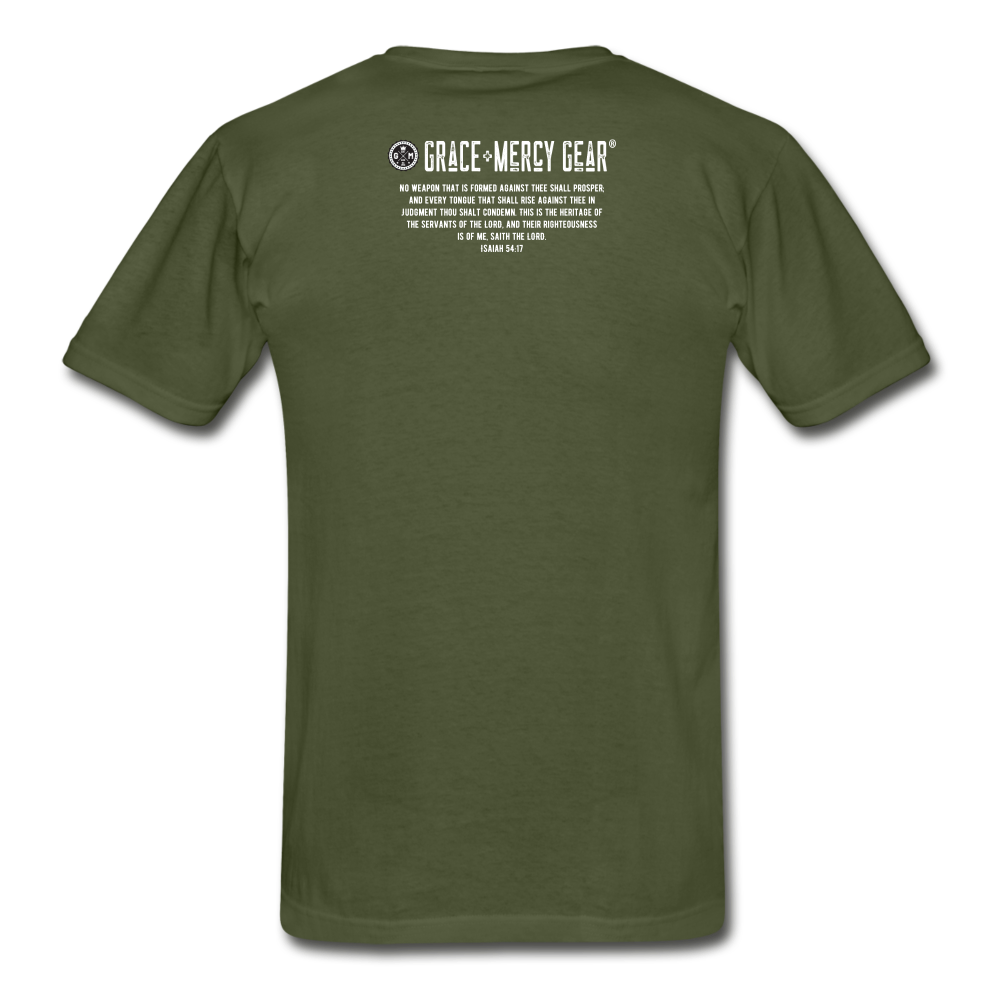 No Weapon by Grace and Mercy Gear - military green