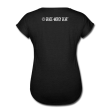 Load image into Gallery viewer, Try God Women&#39;s T-Shirt by Grace and Mercy Gear - black
