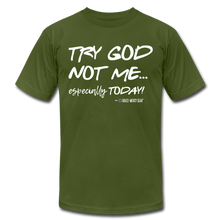 Load image into Gallery viewer, Try God Men&#39;s T-Shirt by Grace and Mercy Gear - olive
