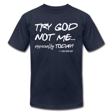 Load image into Gallery viewer, Try God Men&#39;s T-Shirt by Grace and Mercy Gear - navy
