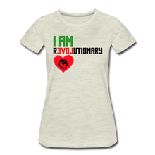 Load image into Gallery viewer, I AM REVOLUTIONARY Women’s Premium Tee - heather oatmeal
