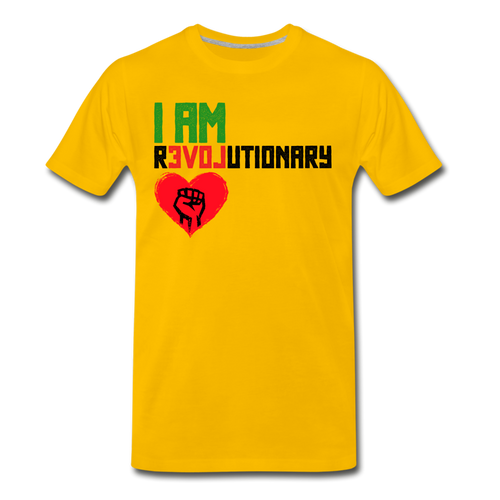 I AM REVOLUTIONARY Men's T-Shirt BOLD YELLOW - sun yellow