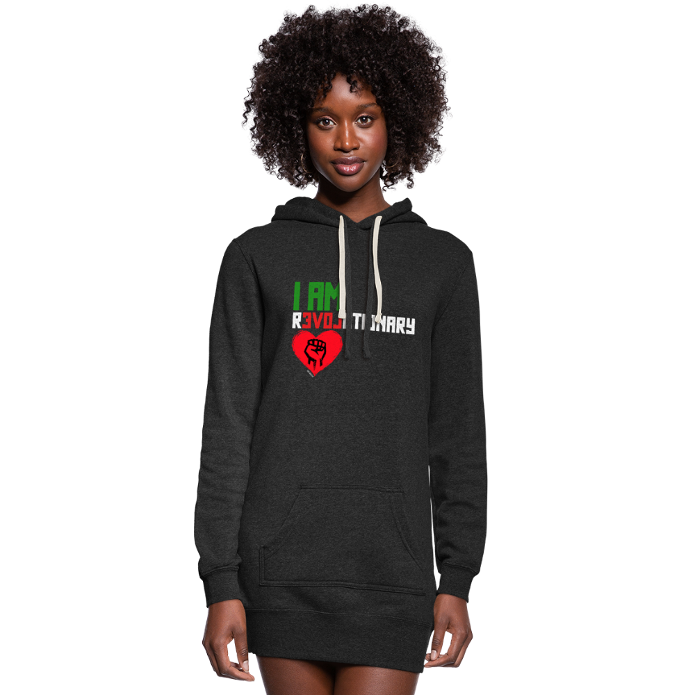 I AM REVOLUTIONARY Women's Hoodie Dress - heather black